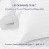 imageCALIFORNIA DESIGN DEN Soft ampamp Silky 500 Thread Count 100 Cotton is Cool ampamp Smooth White Pillowcases Queen Size Fits Standard ampamp Queen Pillows Pure White02  White Striped