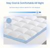 imageCalifornia Design Den California King Mattress Topper Thick Cooling Pillow Top Cal King Mattress Topper for Restful Sleep 900 GSM Fill Breathable ampamp Gentle on SkinKing
