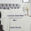 imageCalifornia Design Den Certified 100 Egyptian Cotton Full Size Sheets Set  Lightweight ampamp Crisp Percale Cotton Sheets Full with Deep Pockets Cool ampamp Durable Luxury Bedding Set  WhiteIvory