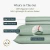 imageCalifornia Design Den Certified 100 Egyptian Cotton Sheets Queen Size Luxury Queen Sheet Set with Deep Pocket Soft Sateen Weave WrinkleResistant Cool ampamp Durable Bed Sheets White SheetsMint Green