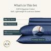 imageCalifornia Design Den Certified 100 Egyptian Cotton Sheets Queen Size Luxury Queen Sheet Set with Deep Pocket Soft Sateen Weave WrinkleResistant Cool ampamp Durable Bed Sheets White SheetsNavy Blue