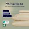 imageCalifornia Design Den Full Size Sheet Set  100 Cotton 500 Thread Count Sateen Cooling Deep Pocket Bed Sheets with Fitted Elastic Sheet Extra Soft Luxury Hotel Quality  White16  Beige