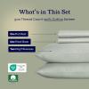imageCalifornia Design Den Full Size Sheet Set  100 Cotton 500 Thread Count Sateen Cooling Deep Pocket Bed Sheets with Fitted Elastic Sheet Extra Soft Luxury Hotel Quality  White14  Silver Sage