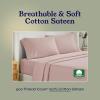 imageCalifornia Design Den Full Size Sheet Set  100 Cotton 500 Thread Count Sateen Cooling Deep Pocket Bed Sheets with Fitted Elastic Sheet Extra Soft Luxury Hotel Quality  White15  Sepia Rose