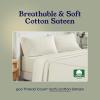 imageCalifornia Design Den Full Size Sheet Set  100 Cotton 500 Thread Count Sateen Cooling Deep Pocket Bed Sheets with Fitted Elastic Sheet Extra Soft Luxury Hotel Quality  White04  Ivory Striped