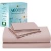 imageCalifornia Design Den Full Size Sheet Set  100 Cotton 500 Thread Count Sateen Cooling Deep Pocket Bed Sheets with Fitted Elastic Sheet Extra Soft Luxury Hotel Quality  White15  Sepia Rose