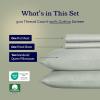 imageCalifornia Design Den Full Size Sheet Set  100 Cotton 500 Thread Count Sateen Cooling Deep Pocket Bed Sheets with Fitted Elastic Sheet Extra Soft Luxury Hotel Quality  White14  Silver Sage
