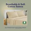 imageCalifornia Design Den Full Size Sheet Set  100 Cotton 500 Thread Count Sateen Cooling Deep Pocket Bed Sheets with Fitted Elastic Sheet Extra Soft Luxury Hotel Quality  White16  Beige