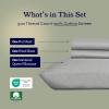imageCalifornia Design Den Full Size Sheet Set  100 Cotton 500 Thread Count Sateen Cooling Deep Pocket Bed Sheets with Fitted Elastic Sheet Extra Soft Luxury Hotel Quality  White05  Light Grey