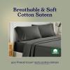 imageCalifornia Design Den Full Size Sheet Set  100 Cotton 500 Thread Count Sateen Cooling Deep Pocket Bed Sheets with Fitted Elastic Sheet Extra Soft Luxury Hotel Quality  White07  Grey