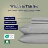imageCalifornia Design Den Full Size Sheet Set  100 Cotton 500 Thread Count Sateen Cooling Deep Pocket Bed Sheets with Fitted Elastic Sheet Extra Soft Luxury Hotel Quality  White05  Light Grey