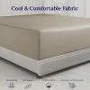 imageCalifornia Design Den Luxurious King Size Fitted Sheet Only  100 Cotton 600 Thread Count Soft Deep Pocket Bottom Fitted Sheet Sateen Weave Hotel Quality Featuring Foot Side Indicator  White21  Cool Taupe