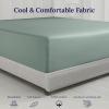 imageCalifornia Design Den Luxurious King Size Fitted Sheet Only  100 Cotton 600 Thread Count Soft Deep Pocket Bottom Fitted Sheet Sateen Weave Hotel Quality Featuring Foot Side Indicator  White16  Sage Green  Cool Tone