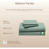 imageCalifornia Design Den Luxury 800 Thread Count 100 Cotton Sheets for Queen Size Bed  Soft SateenDeep Pockets with Anti Skid Elastic for a Snug Fit Cool ampamp Durable Bedding Set  White SheetsSage Green