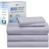 imageCalifornia Design Den Luxury 800 Thread Count 100 Cotton Sheets for Queen Size Bed  Soft SateenDeep Pockets with Anti Skid Elastic for a Snug Fit Cool ampamp Durable Bedding Set  White SheetsLavender