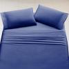 imageCalifornia Design Den Luxury 800 Thread Count 100 Cotton Sheets for Queen Size Bed  Soft SateenDeep Pockets with Anti Skid Elastic for a Snug Fit Cool ampamp Durable Bedding Set  White SheetsNavy Blue