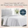 imageCalifornia Design Den Oversized King Duvet Cover Only  Winner Good Housekeeping Best Bedding Awards 2025 Premium 400 Thread Count Sateen 100 Cotton Duvet Cover Button Closure ampamp Corner Ties White01  White