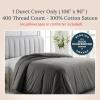 imageCalifornia Design Den Oversized King Duvet Cover Only  Winner Good Housekeeping Best Bedding Awards 2025 Premium 400 Thread Count Sateen 100 Cotton Duvet Cover Button Closure ampamp Corner Ties White07  Grey