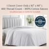 imageCalifornia Design Den Oversized King Duvet Cover Only  Winner Good Housekeeping Best Bedding Awards 2025 Premium 400 Thread Count Sateen 100 Cotton Duvet Cover Button Closure ampamp Corner Ties White01  White