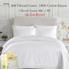 imageCalifornia Design Den Oversized King Duvet Cover Only  Winner Good Housekeeping Best Bedding Awards 2025 Premium 400 Thread Count Sateen 100 Cotton Duvet Cover Button Closure ampamp Corner Ties White02  Striped White
