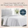 imageCalifornia Design Den Oversized King Duvet Cover Only  Winner Good Housekeeping Best Bedding Awards 2025 Premium 400 Thread Count Sateen 100 Cotton Duvet Cover Button Closure ampamp Corner Ties White01  White