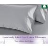 imageCalifornia Design Den Pillow Cases Standard Size Set of 2  Luxury 1000 Thread Count Sateen Soft and Thick 100 Cotton Pillowcases QueenStandard Breathable and Durable Hotel Quality  WhiteLight Grey