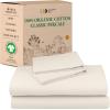 imageCalifornia Design Den Queen Sheet Set  Soft 100 Organic Cotton Sheets with Deep Pockets Crisp Percale Breathable and Durable Bedding Set  White02  Ivory Cream Tone