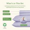 imageCalifornia Design Den Queen Sheet Set  Soft 100 Organic Cotton Sheets with Deep Pockets Crisp Percale Breathable and Durable Bedding Set  White09  Lavender Mist