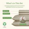 imageCalifornia Design Den Queen Sheet Set  Soft 100 Organic Cotton Sheets with Deep Pockets Crisp Percale Breathable and Durable Bedding Set  White13  Warm Taupe