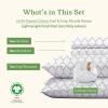 imageCalifornia Design Den Queen Sheet Set  Soft 100 Organic Cotton Sheets with Deep Pockets Crisp Percale Breathable and Durable Bedding Set  White14  Quatrefoil Grey Print