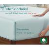 imageCalifornia Design Den Soft 100 Cotton Full Fitted Sheet Only Deep Pocket Durable Sateen AllAround Elastic HeadFoot Side Indicators Full Size Fitted Sheet Cotton Blue Hydrangea10  Seafoam