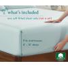 imageCalifornia Design Den Soft 100 Cotton Full Fitted Sheet Only Deep Pocket Durable Sateen AllAround Elastic HeadFoot Side Indicators Full Size Fitted Sheet Cotton Blue Hydrangea10  Seafoam