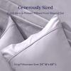 imageCalifornia Design Den Standard Queen Size Pillowcase Set  400 Thread Count 100 Cotton Sateen Set of 2 Pillow Covers Breathable Cooling Soft for Quality Sleep  Bright White14  Dusky Lavender Gray