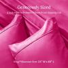 imageCalifornia Design Den Standard Queen Size Pillowcase Set  400 Thread Count 100 Cotton Sateen Set of 2 Pillow Covers Breathable Cooling Soft for Quality Sleep  Bright White23  Hot Pink