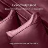 imageCalifornia Design Den Standard Queen Size Pillowcase Set  400 Thread Count 100 Cotton Sateen Set of 2 Pillow Covers Breathable Cooling Soft for Quality Sleep  Bright White25  Red Burgundy