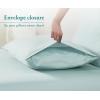 imageCalifornia Design Den Standard Queen Size Pillowcases  100 Cotton Set of 2 Soft ampamp Cooling Sateen Weave Cases Fits Queen and Standard Size Pillows  Bright White10  Seafoam