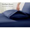 imageCalifornia Design Den Standard Queen Size Pillowcases  100 Cotton Set of 2 Soft ampamp Cooling Sateen Weave Cases Fits Queen and Standard Size Pillows  Bright White07  Navy Blue