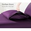 imageCalifornia Design Den Standard Queen Size Pillowcases  100 Cotton Set of 2 Soft ampamp Cooling Sateen Weave Cases Fits Queen and Standard Size Pillows  Bright White09  Purple Passion