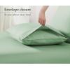 imageCalifornia Design Den Standard Queen Size Pillowcases  100 Cotton Set of 2 Soft ampamp Cooling Sateen Weave Cases Fits Queen and Standard Size Pillows  Bright White12  Frosty Green