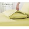 imageCalifornia Design Den Standard Queen Size Pillowcases  100 Cotton Set of 2 Soft ampamp Cooling Sateen Weave Cases Fits Queen and Standard Size Pillows  Bright White20  Buttery Yellow