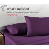 imageCalifornia Design Den Standard Queen Size Pillowcases  100 Cotton Set of 2 Soft ampamp Cooling Sateen Weave Cases Fits Queen and Standard Size Pillows  Bright White09  Purple Passion