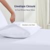 imageCalifornia Design Den StandardQueen Pillow Cases Set of 2  Luxury 100 Egyptian Cotton Crisp Percale Soft ampamp Breathable StandardQueen Size Pillow Cases  WhiteBright White
