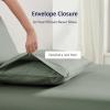 imageCalifornia Design Den StandardQueen Pillow Cases Set of 2  Luxury 100 Egyptian Cotton Crisp Percale Soft ampamp Breathable StandardQueen Size Pillow Cases  WhiteSage Mist  Gray Tone