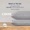 imageCalifornia Design Den StandardQueen Pillow Cases Set of 2  Luxury 100 Egyptian Cotton Crisp Percale Soft ampamp Breathable StandardQueen Size Pillow Cases  WhiteLight Grey