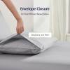 imageCalifornia Design Den StandardQueen Pillow Cases Set of 2  Luxury 100 Egyptian Cotton Crisp Percale Soft ampamp Breathable StandardQueen Size Pillow Cases  WhiteLight Grey