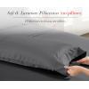 imageLuxury 100 Egyptian Cotton Pillow Cases Queen Size Set of 2 Sateen Weave Soft Breathable ampamp Cooling Bright White Pillow Cases Set of 2 for StandardQueen Size PillowsGrey
