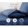imageLuxury 100 Egyptian Cotton Pillow Cases Queen Size Set of 2 Sateen Weave Soft Breathable ampamp Cooling Bright White Pillow Cases Set of 2 for StandardQueen Size PillowsNavy Blue