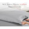 imageLuxury 100 Egyptian Cotton Pillow Cases Queen Size Set of 2 Sateen Weave Soft Breathable ampamp Cooling Bright White Pillow Cases Set of 2 for StandardQueen Size PillowsLight Grey