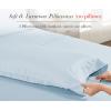 imageLuxury 100 Egyptian Cotton Pillow Cases Queen Size Set of 2 Sateen Weave Soft Breathable ampamp Cooling Bright White Pillow Cases Set of 2 for StandardQueen Size PillowsLight Blue