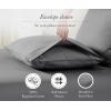 imageLuxury 100 Egyptian Cotton Pillow Cases Queen Size Set of 2 Sateen Weave Soft Breathable ampamp Cooling Bright White Pillow Cases Set of 2 for StandardQueen Size PillowsGrey